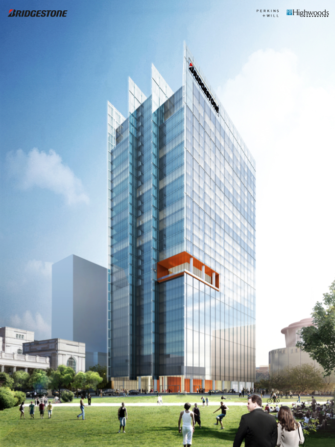 Bridgestone's $232.6 M downtown HQ high-rise to create 607 new jobs
