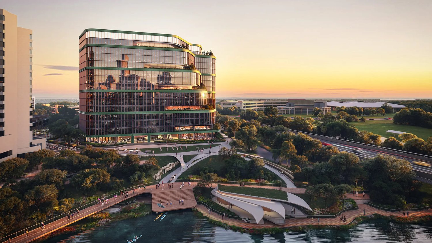 Design Unveiled for One Lady Bird Lake, Waterfront Office ...