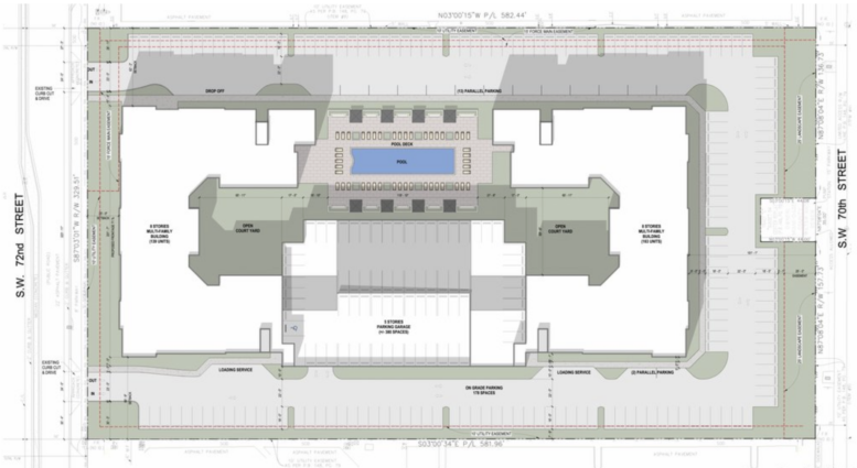 Developer Files Plans for Eight-Story Live Local Act Project for 9415 SW  72nd St, Miami, FL - Florida YIMBY