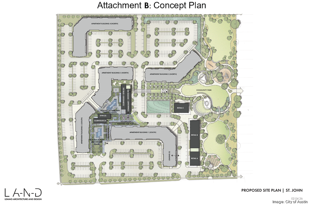 Housing development plans take shape at St. John site in Austin - Austin  Business Journal